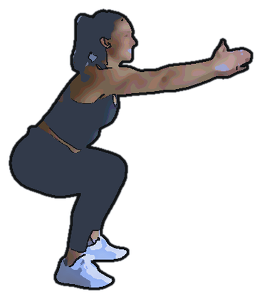 Personal trainer in Bedford coaching a squat